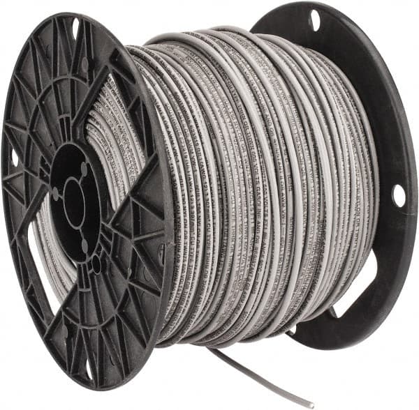 Southwire - THHN/THWN, 12 AWG, 20 Amp, 500' Long, Solid Core, 1 Strand Building Wire - Gray, Thermoplastic Insulation - Caliber Tooling