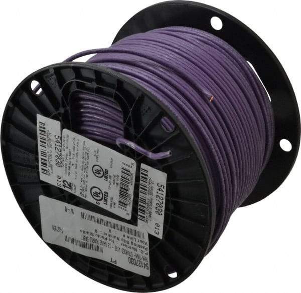 Southwire - THHN/THWN, 12 AWG, 20 Amp, 500' Long, Stranded Core, 19 Strand Building Wire - Purple, Thermoplastic Insulation - Caliber Tooling