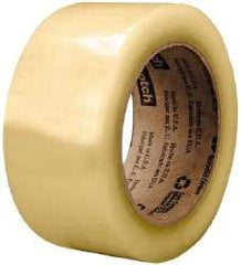 3M - 3" x 1,000 Yd Clear Rubber Adhesive Sealing Tape - Polypropylene Film Backing, 2.6 mil Thick, 60 Lb Tensile Strength, Series 3073 - Caliber Tooling