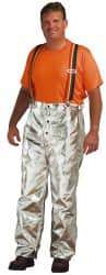 PRO-SAFE - Size XL Carbon Kevlar Aluminized Pants - No Pockets, Silver - Caliber Tooling