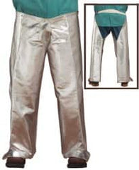 PRO-SAFE - Aluminized Blended Kevlar Hip Leggings - No Pockets, Silver/Yellow - Caliber Tooling