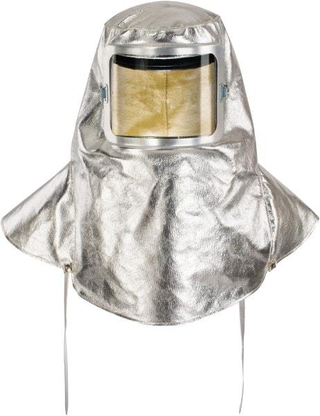 PRO-SAFE - Universal Size, Aluminized Blended Kevlar Hood - Silver - Caliber Tooling