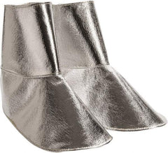 PRO-SAFE - Men's Universal (Women's Universal) Aluminized Spats - Aluminized Blended Kevlar Upper, Silver - Caliber Tooling