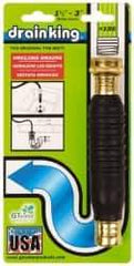 Made in USA - For 1-1/2 to 3 Inch Pipe, 6-3/8 Inch Cable Length, Handheld, Manual and Hand Drain Cleaner - Rubber Drum - Caliber Tooling