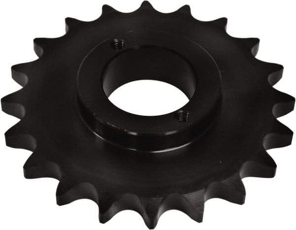 U.S. Tsubaki - 14 Teeth, 1-1/4" Chain Pitch, Chain Size 100, Split Taper Sprocket - 5.618" Pitch Diam, 6.23" Outside Diam - Caliber Tooling