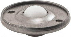 Hudson Bearing - 5/8 Inch Diameter, Round, Nylon Ball Transfer - 1.6875 Inch Overall Diameter, 3/8 Inch Mount Height, 20 Lb. Capacity - Caliber Tooling