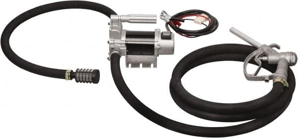 PRO-LUBE - 12 GPM, 3/4" Hose Diam, Kerosene & Diesel Pump - Aluminum Die Cast Pump, 3/4" Inlet, 3/4" Outlet, 12 VDC, 13' Hose Length, 1/4 hp - Caliber Tooling