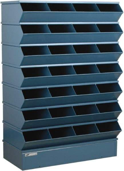 Stackbin - 7 Bin, Shelving Unit with Openings & Base - 37" Wide x 58-1/2" High - Caliber Tooling