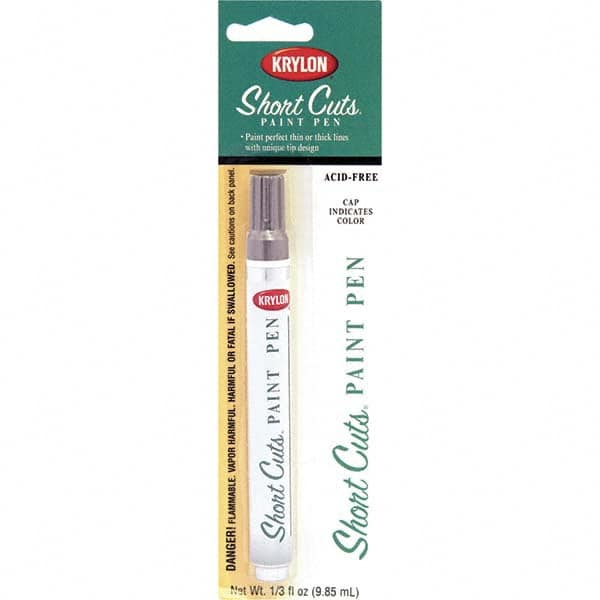 Krylon - 0.33 oz Chrome Metallic Finish Paint Pen - Pen, Direct to Metal, 742 gL VOC Compliance - Caliber Tooling