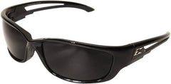 Edge Eyewear - Smoke Lenses, Framed Safety Glasses - Anti-Fog, Scratch Resistant, Black Nylon Frame, Size XL, Wrap Around - Caliber Tooling