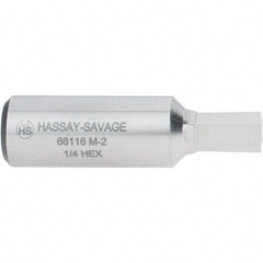 Hassay-Savage - 1/4" Hexagon Rotary Broach - 3/8" Depth of Cut, 1/2" Shank - Caliber Tooling