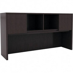 ALERA - 58.88" Long x 35-1/2" High x 15" Deep, Kneespace Credenza - Espresso (Color), Woodgrain Laminate - Caliber Tooling