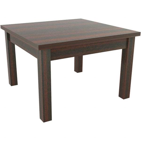 ALERA - 20" Long x 23.63" Wide x 20.38" High Stationary Reception Table - 1" Thick, Mahogany (Color), Wood Grain Laminate - Caliber Tooling