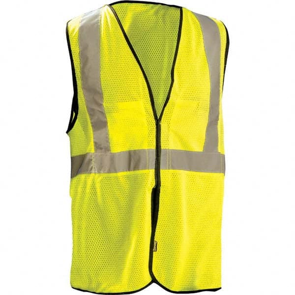 OccuNomix - Size 4X/5X L Hi-Vis Yellow Mesh Breakaway High Visibility Vest - Caliber Tooling