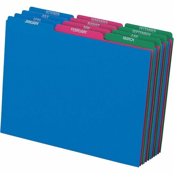 Pendaflex - 8-1/2 x 11" 12 Tabs, Unpunched, Preprinted Divider - Assorted Color Tabs, Assorted Folder - Caliber Tooling