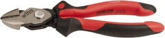 Wiha - 8" OAL, 0.138" Capacity, Cutting Pliers - 0.9" Jaw Length x 0.9" Jaw Width, Soft Grip Handle - Caliber Tooling