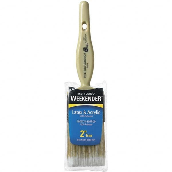 Bestt-Liebco - 2" Flat Synthetic Trim Brush - Wood Kaiser Handle - Caliber Tooling