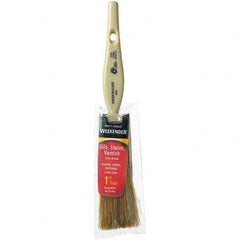 Bestt-Liebco - 1" Flat Hog Trim Brush - Wood Kaiser Handle - Caliber Tooling