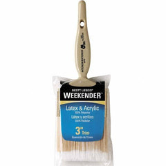 Bestt-Liebco - 3" Flat Synthetic Trim Brush - Wood Kaiser Handle - Caliber Tooling