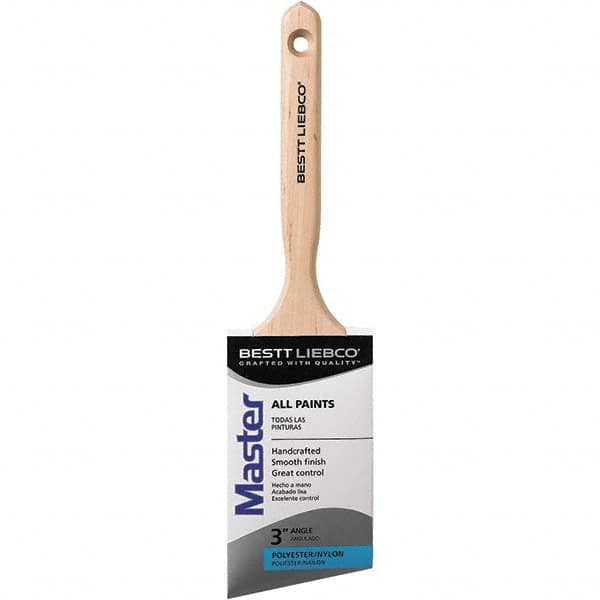 Bestt-Liebco - 3" Flat Nylon/Polyester Trim Brush - Wood Beavertail Handle - Caliber Tooling