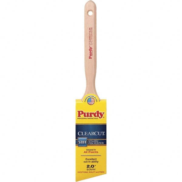 Purdy - 2" Angled Nylon/Polyester Trim Brush - Wood Fluted Handle - Caliber Tooling