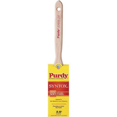 Purdy - 2" Flat Synthetic Trim Brush - 3-7/8" Bristle Length, 2-11/16" Wood Flat Handle - Caliber Tooling