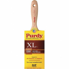 Purdy - 3" Flat Synthetic Wall Brush - 3-11/16" Bristle Length, 3-11/16" Wood Beavertail Handle - Caliber Tooling