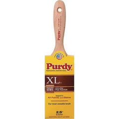 Purdy - 2-1/2" Flat Synthetic Wall Brush - 3-7/16" Bristle Length, 3-7/16" Wood Beavertail Handle - Caliber Tooling