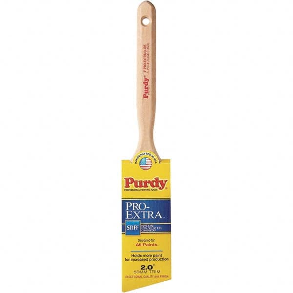 Purdy - 2" Angled Synthetic Sash Brush - 2-15/16" Bristle Length, 2-15/16" Wood Fluted Handle - Caliber Tooling