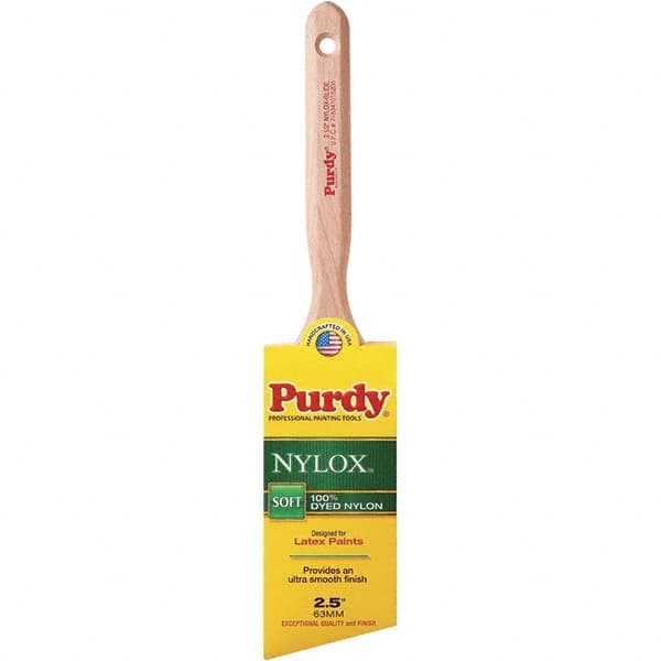 Purdy - 2-1/2" Angled Synthetic Trim Brush - 2-15/16" Bristle Length, 2-15/16" Wood Fluted Handle - Caliber Tooling