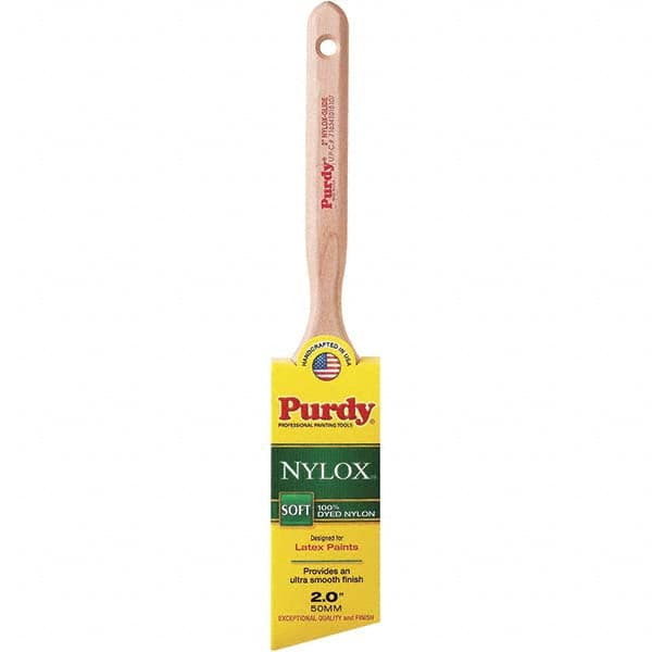 Purdy - 2" Angled Synthetic Trim Brush - 2-11/16" Bristle Length, 2-11/16" Wood Fluted Handle - Caliber Tooling