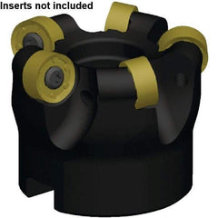 Kennametal - 64mm Cut Diam, 3.96mm Max Depth, 27mm Arbor Hole, 5 Inserts, RNGJ1605M0____ Insert Style, Indexable Copy Face Mill - RODEKA 16 Cutter Style, 19,500 Max RPM, 50mm High, Through Coolant, Series Rodeka - Caliber Tooling