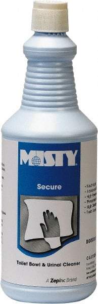 Misty - 32 oz Bottle Liquid Toilet Bowl Cleaner - Mint Scent, Disinfectant, Nonacidic, Toilets - Caliber Tooling