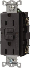 Hubbell Wiring Device-Kellems - 1 Phase, 5-15R NEMA, 125 VAC, 15 Amp, GFCI Receptacle - 2 Pole, Back and Side Wiring, Commercial Grade - Caliber Tooling