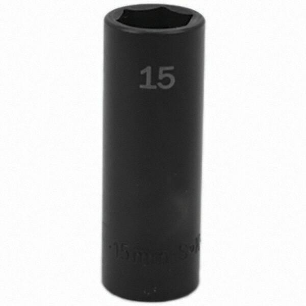 SK - Impact Socket - 3/8"DR 15MM DEEP IMPACT SOCKET - Caliber Tooling