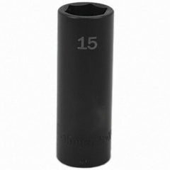 SK - Impact Socket - 3/8"DR 15MM DEEP IMPACT SOCKET - Caliber Tooling