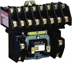 Square D - No Enclosure, 10 Pole, Electrically Held Lighting Contactor - 20 A (Tungsten), 30 A (Fluorescent), 110 VAC at 50 Hz, 120 VAC at 60 Hz, 10NO Contact Configuration - Caliber Tooling