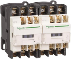 Schneider Electric - 3 Pole, 24 Coil VAC at 50/60 Hz, 12 Amp at 440 VAC, Reversible IEC Contactor - 1 Phase hp: 1 at 115 VAC, 2 at 230/240 VAC, 3 Phase hp: 10 at 575/600 VAC, 3 at 200/208 VAC, 3 at 230/240 VAC, 7.5 at 460/480 VAC - Caliber Tooling