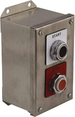 Schneider Electric - 2 Operator, Projecting Pushbutton Control Station - Start, Stop (Legend), Momentary Switch, 1NO/2NC Contact, NEMA 13, 3, 4 - Caliber Tooling