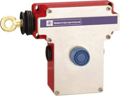 Telemecanique Sensors - 10 Amp, 2NO/2NC Configuration, Left Hand Operation, Rope Operated Limit Switch - Pushbutton Reset, Rope Pull, No Pilot Light, 300 VAC - Caliber Tooling