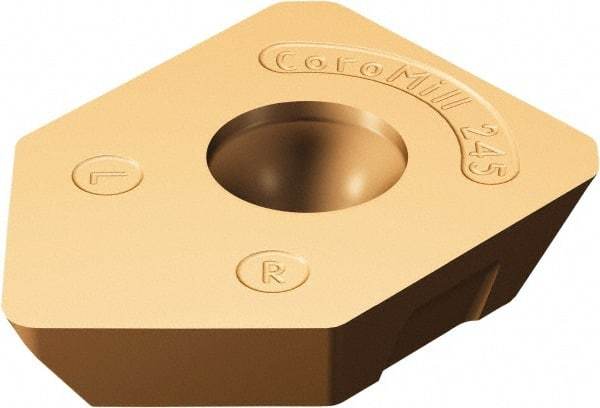 Sandvik Coromant - R24512T3 W Grade 1030 Carbide Milling Insert - TiAlN Finish, 5/32" Thick, 13.4mm Inscribed Circle, 1.5mm Corner Radius - Caliber Tooling