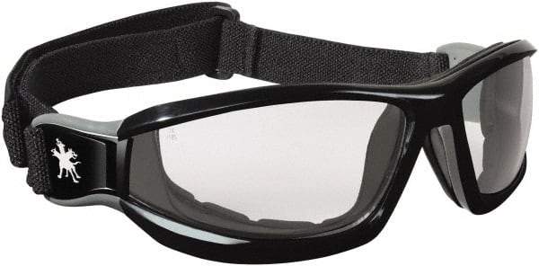 MCR Safety - Size Universal, Clear Polycarbonate Anti-Fog & Scratch Resistant Lens, Hybrid Safety Glasses/Goggles - Direct Vent, Black Thermoplastic Rubber Frame - Caliber Tooling