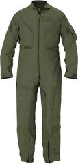 PROPPER - Size 44 Short, Green, Two Way Zipper, Flame Resistant/Retardant Flight Suit - 44" Chest, Nomex, 6 Pockets, Sewn to Mil Spec FNS/PD 96-17 (MIL-C-83141A), Adjustable Waist Belt with Hook and Loop Closure, Bi-Swing Back - Caliber Tooling