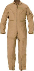 PROPPER - Size 52 Long, Tan, Zipper Front, Flame Resistant Coveralls - Nomex, Open Wrists and Ankles, 6 Pockets - Caliber Tooling