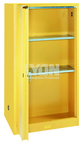 Storage Cabinet - #5461 - 32 x 32 x 65" - 60 Gallon - w/2 shelves, bi-fold self-closing door - Yellow Only - Caliber Tooling