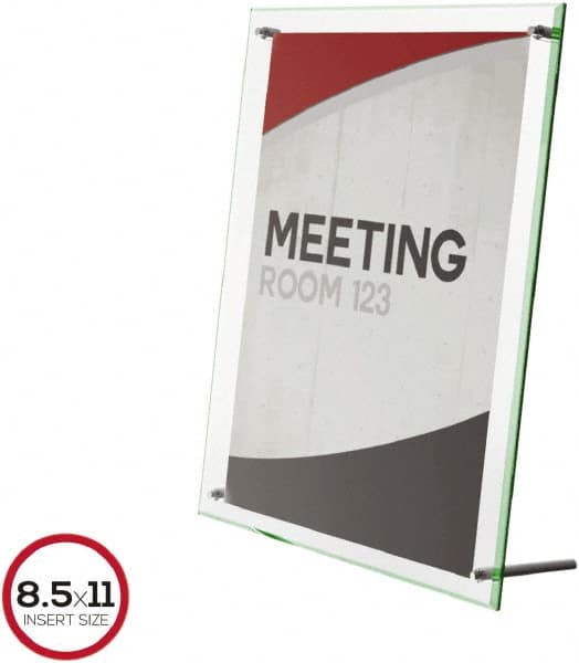 Deflect-o - 11" Wide x 8-1/2" High Sign Compatiblity, Acrylic Sign Holder - Clear, 8-1/2" Holder Height - Caliber Tooling