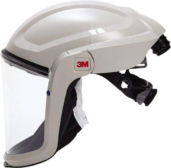 3M - Size Standard, PAPR Compatible Face Shield with Face Shield - Polyethylene, Gray, Adjustable Ratchet, Compatible with 3M Versaflo - Caliber Tooling