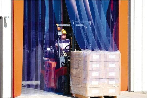 Clearway Door - 12' Door Width x 12' Door Height Flexible PVC Standard Strip Door Kit - 12" Strip Width x 120" Strip Thickness, Clear, 67% Overlap - Caliber Tooling