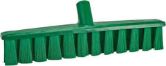 Vikan - 15.25" Combo Duty Polyester Push Broom - 1-7/8" Bristle Length, Plastic Block, European Threaded Handle Connection, Handle Sold Separately - Caliber Tooling