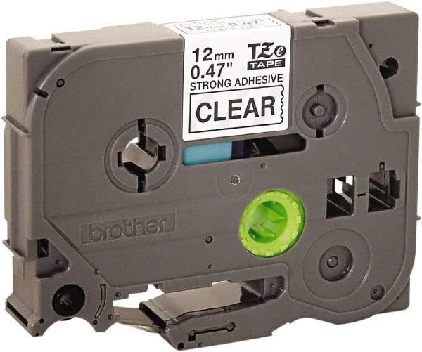 Brother - 1/2" Wide x 314.4" Long, Clear Plastic/Paper Tape Cassette - For Label Maker - Caliber Tooling